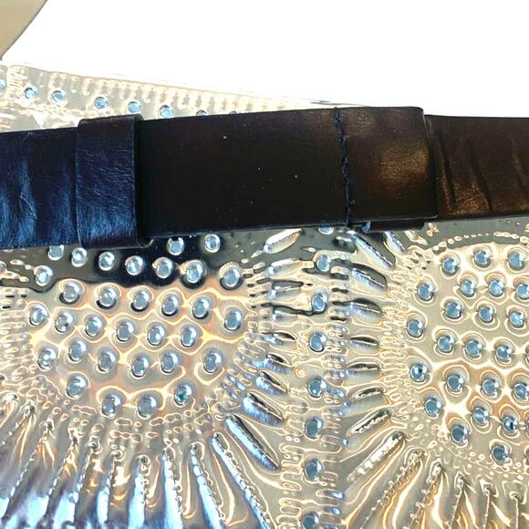 Chico's Serpentine Buckle Leather Belt M/L Brown Brass 79984  Adjustable Boho - Picture 8 of 8